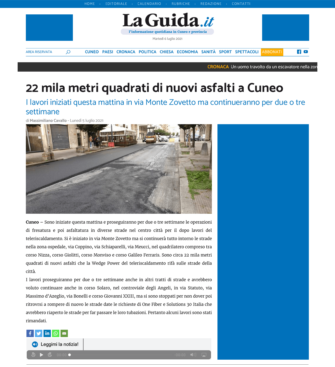 Wedge Power - Rassegna stampa - Rete al 99%