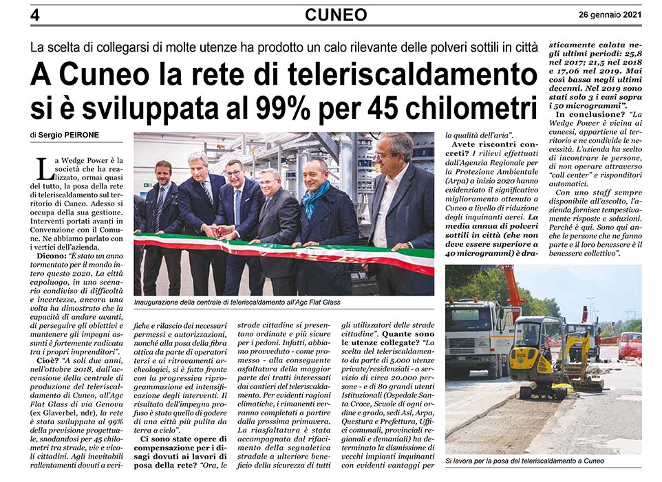 Wedge Power - Rassegna stampa - Rete al 99%